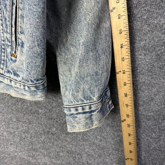 Vintage Levi's Denim Trucker Jacket  70507 0219 Acid Wash Sz M USA Made  Red Tab - Picture 5 of 11